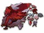 PUZZLE BOIS (500 PIECES) - RED DRAGON - Eclaté