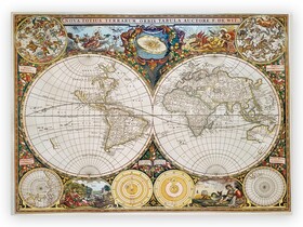 PUZZLE BOIS (1000 PIECES) - ANCIENT WORLD MAP - Autre visuel