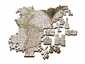 PUZZLE BOIS (1000 PIECES) - ANCIENT WORLD MAP - Eclaté